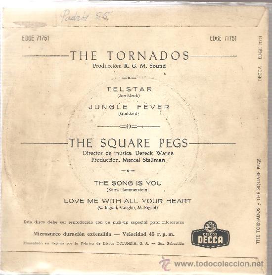 Discos de vinilo: EP THE TORNADOS +  THE SQUARE PEGS - Foto 2