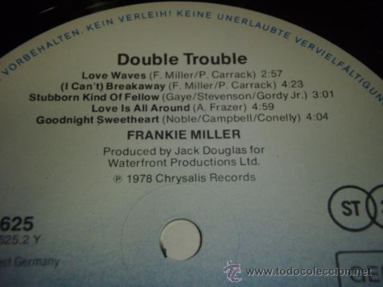 Discos de vinilo: Frankie Miller &ndash; Double Trouble, Germany 1978 Chrysalis - Foto 4