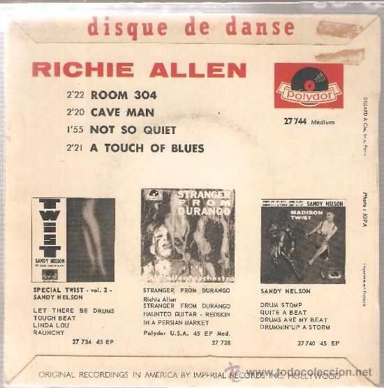 Discos de vinilo: EP RICHIE ALLEN - ROOM 304 - Foto 2