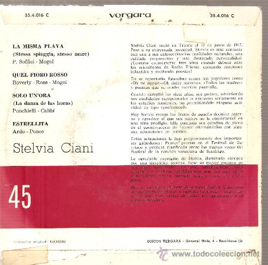 Discos de vinilo: EP STELVIA CIANI - LA MISMA PLAYA ( SOFFICI & MOGOL ) - Foto 2