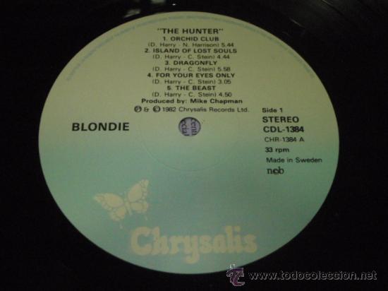 Discos de vinilo: Blondie &lrm;&ndash; The Hunter Sweden,1982 Chrysalis - Foto 3