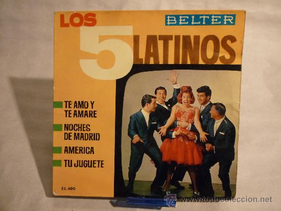 Discos de vinilo: LOS 5 LATINOS - TE AMO Y TE AMAR&Eacute; - Foto 1