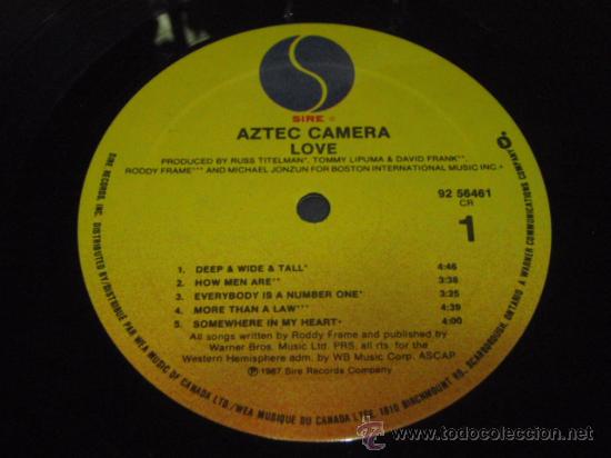 Discos de vinilo: Aztec Camera - Love, Canada 1987 Sire - Foto 3