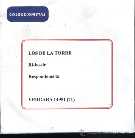 Discos de vinilo: Los de la Torre - Ri bo de - Foto 1