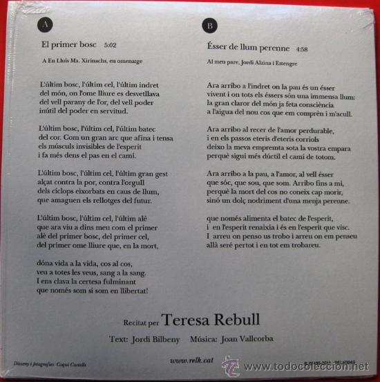 Discos de vinilo: Relk - El Primer Bosc - Single Relkcat 2011 - Catal&agrave; BPY - Foto 2