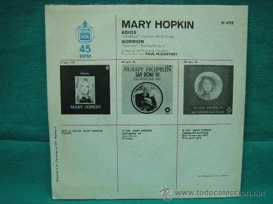 Discos de vinilo: Singles de Mary Hopkin - Foto 2