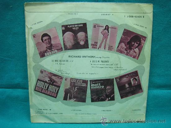 Discos de vinilo: Singels Richard Anthony - Foto 2