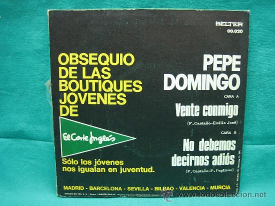 Discos de vinilo: Singels Pepe Domingo - Foto 2