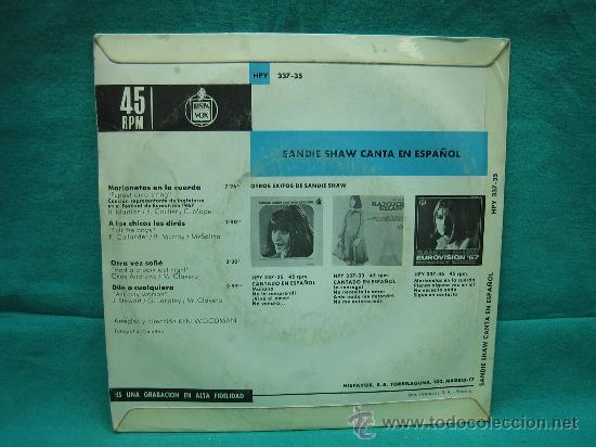 Discos de vinilo: Singels Sandie Shaw - Foto 2