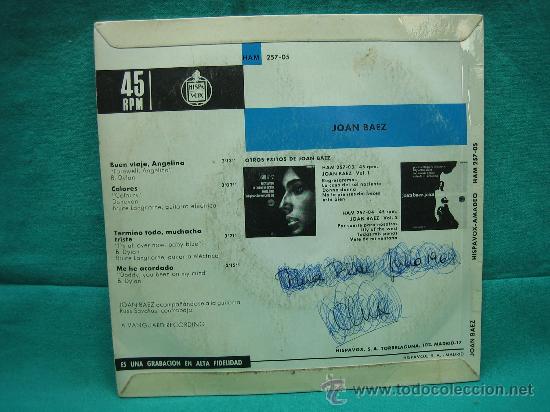 Discos de vinilo: Singels Joan Baez - Foto 2