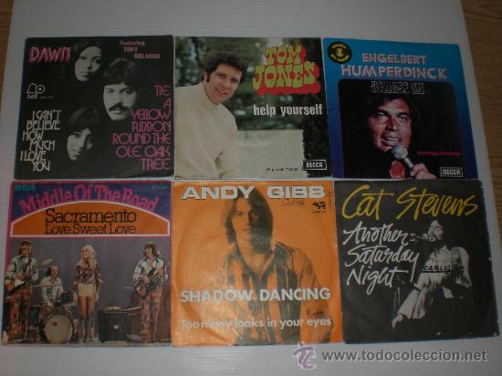 Vinyl records: Lote n&ordm;25 - 6 singles seleccion pop-rock a&ntilde;os 70, ediciones centroeuropeas, excelente estado + infor