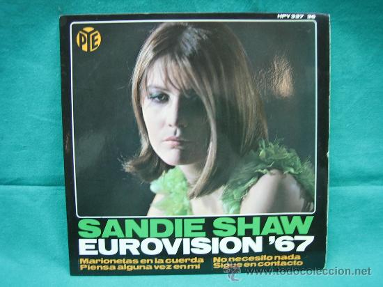 Discos de vinilo: Singels Sandie Shaw Eurovision 67 - Foto 1