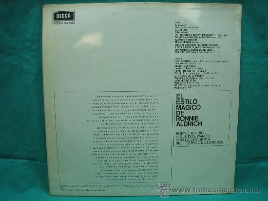 Discos de vinilo: LP Ronnie Aldrich - Foto 2