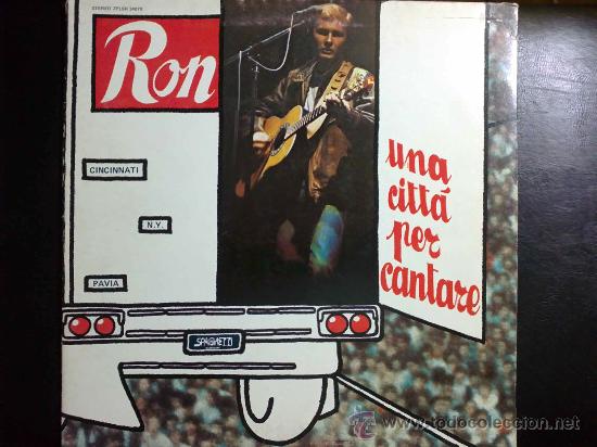 Discos de vinilo: RON - UNA CITT&Aacute; PER CANTARE - LP DE VINILO - Foto 1