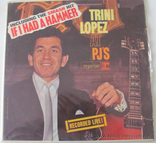 Discos de vinilo: TRINI LOPEZ - AT PJS - LP EN DIRECTO EDICION INGLESA - Foto 1