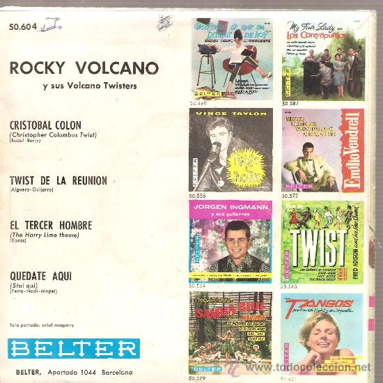 Discos de vinilo: EP ROCKY VOLCANO:  CRISTOBAL COLON TWIST + 3 - Foto 2