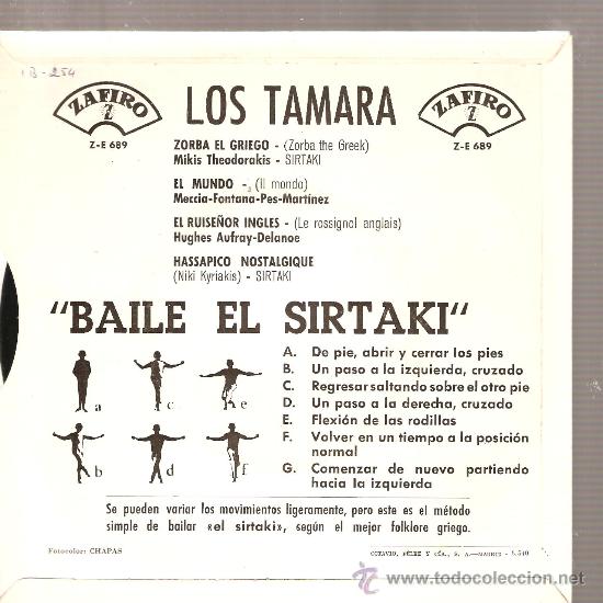 Discos de vinilo: EP PROMO DE  LOS TAMARA : ZORBA EL GRIEGO + 3 - Foto 2