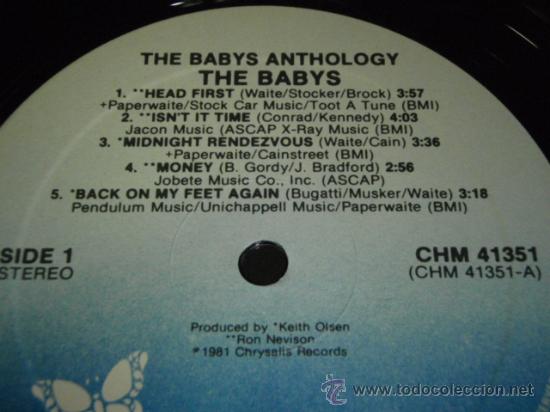 Discos de vinilo: The Babys ?&ndash; Anthology, Canada 1981 Chrysalis - Foto 3
