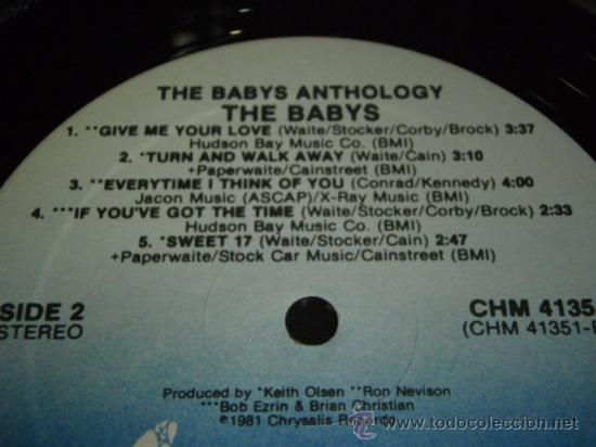 Discos de vinilo: The Babys ?&ndash; Anthology, Canada 1981 Chrysalis - Foto 4
