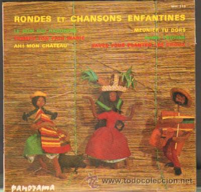 Disques de vinyle: E.P. RONDES ET CHANSONS ENFANTINES LE BON ROI DAGOBERT, TREMPE TON PAIN MARIE... SG-232
