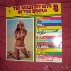 Discos de vinilo: THE GREATEST HITS OF THE WORLD 3 ORIGINAL VERSIONES LP CBS 1975 SANTANA..BYRDS..ROYAL..CASH... Lote 29967474