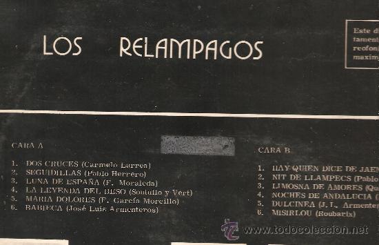 Discos de vinilo: LP LOS RELAMPAGOS - EDITADO EN 1973 - Foto 2