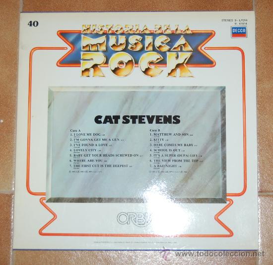Discos de vinilo: CAT STEVENS ( HISTORIA MUSICA ROCK 40 ) LP ESP - Foto 2