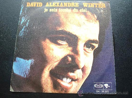 Discos de vinilo: DAVID ALEXANDRE WINTER - JE SUIS TOMB&Eacute; DU CIEL - SINGLE - Foto 1