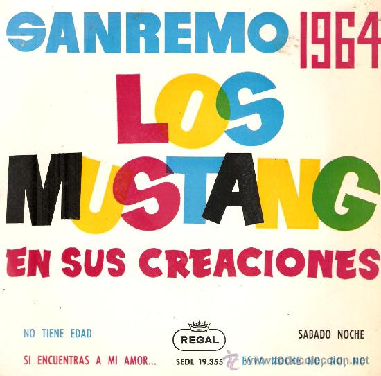 Discos de vinilo: EP LOS MUSTANG : NO TIENE EDAD + 3 - Foto 1