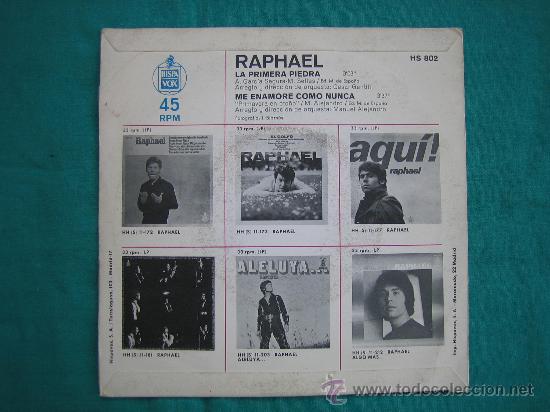 Discos de vinilo: Singels Raphael a&ntilde;o 1972 - Foto 2