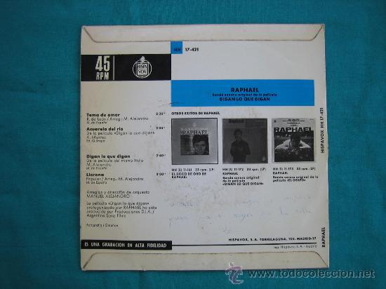 Discos de vinilo: Singels Raphael a&ntilde;o 1969 - Foto 2