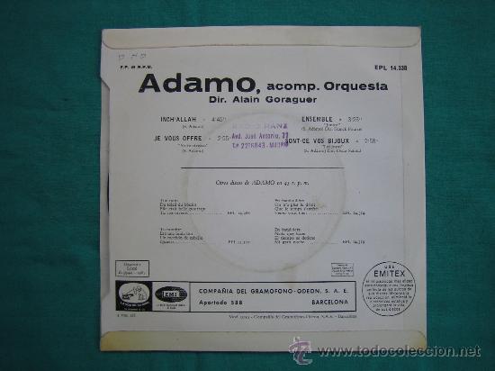 Discos de vinilo: Singels Adamo a&ntilde;o 1967 - Foto 2