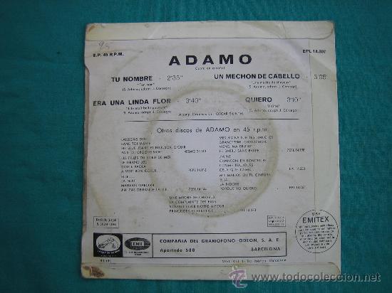 Discos de vinilo: Singels Adamo a&ntilde;o 1966 - Foto 2