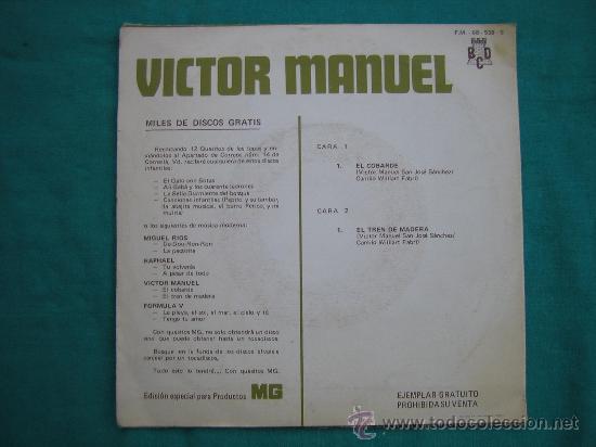 Discos de vinilo: Singels Victr Manuel a&ntilde;o 1970 - Foto 2