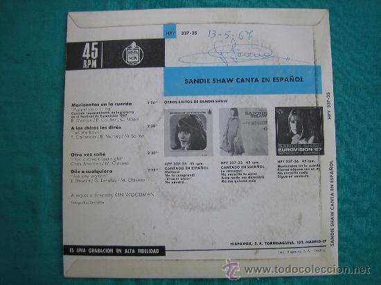 Discos de vinilo: Singels Sandie Shaw a&ntilde;o 1967 - Foto 2