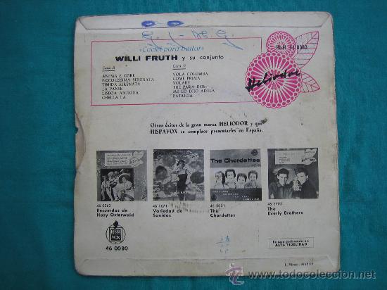 Discos de vinilo: Singels Willi Fruth a&ntilde;o 1959 - Foto 2