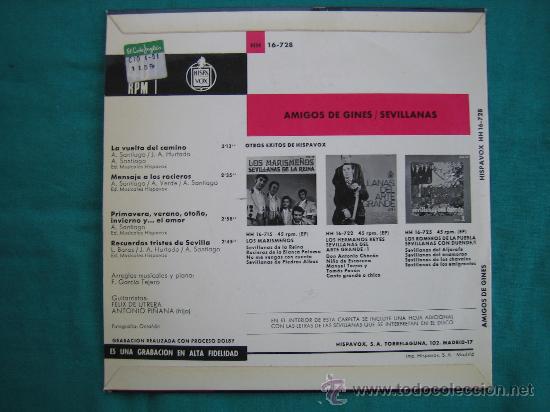 Discos de vinilo: Singels Amigos de Gines a&ntilde;o 1970 - Foto 2