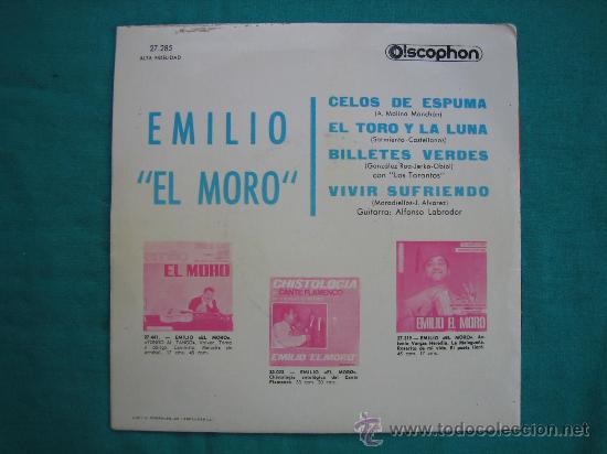Discos de vinilo: Singels Emilio el Moro a&ntilde;o 1964 - Foto 2