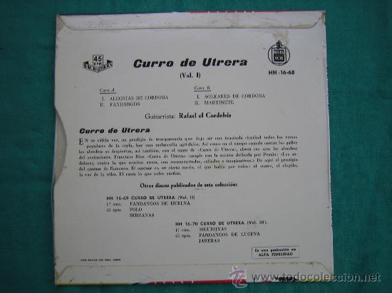 Discos de vinilo: Singels Curro de Utrera a&ntilde;o 1959 - Foto 2