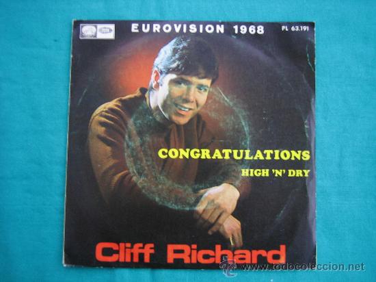Discos de vinilo: Singels Cliff Richard. Eurovision 1968 - Foto 1
