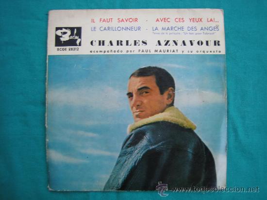 Discos de vinilo: Singels Charles Aznavour a&ntilde;o 1962 - Foto 1