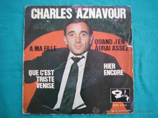 Discos de vinilo: Singels Charles Aznavour a&ntilde;o 1963 - Foto 1