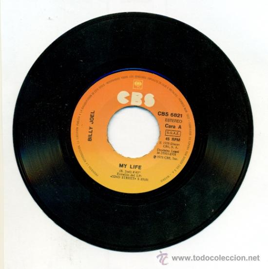 Discos de vinilo: SINGLE VINILO - BILLY JOEL - MI VIDA , MY LIFE - CBS - Foto 3