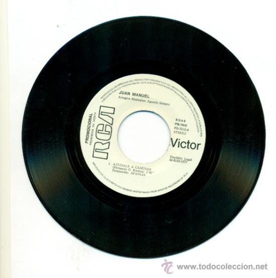 Discos de vinilo: SINGLE VINILO - JUAN MANUEL - AYUDAME A CONTINUAR , UNETE - Foto 2