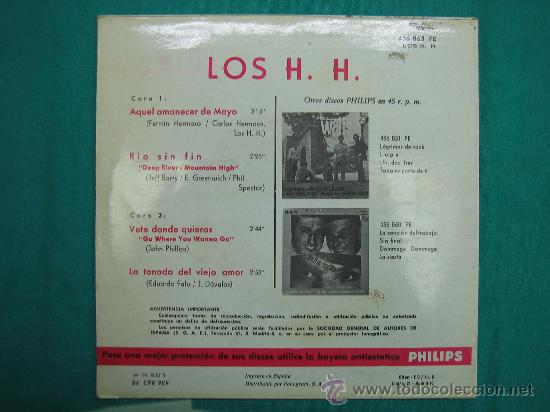 Discos de vinilo: Singels Los HH a&ntilde;o 1966 - Foto 2