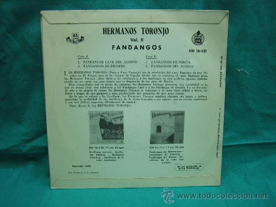 Discos de vinilo: Singels Hermanos Toronjo a&ntilde;o 1962 - Foto 2