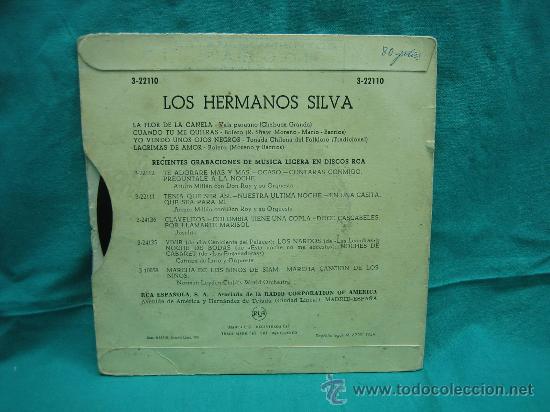 Discos de vinilo: Singels Los Hermanos Silva a&ntilde;o 1959 - Foto 2