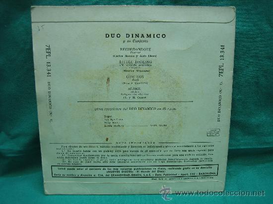Discos de vinilo: Singels Duo Dinamico a&ntilde;o 1959 - Foto 2