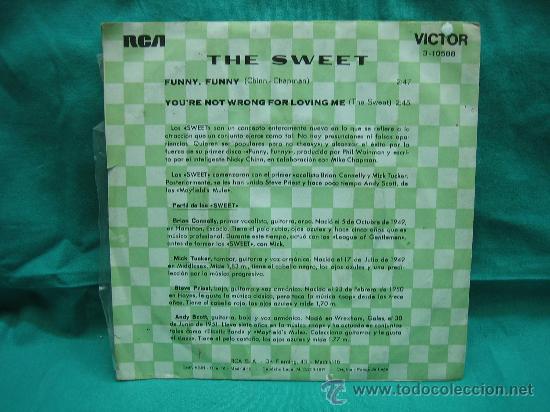 Discos de vinilo: Singels The Sweet a&ntilde;o 1971 - Foto 2