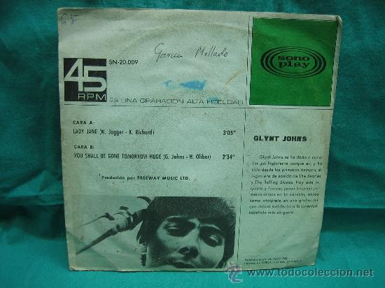 Discos de vinilo: Singels Glynt Johns a&ntilde;o 1966 - Foto 2